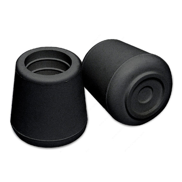 Richelieu F31932TV Rubber Leg Tips, 1", Black