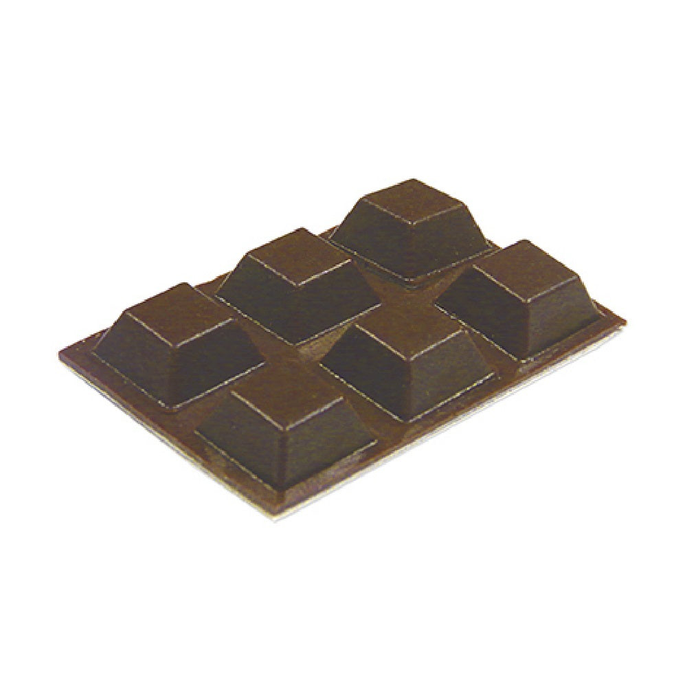 Richelieu F32038TV Self Adhesive Vinyl Bumpers, 1/2", Brown