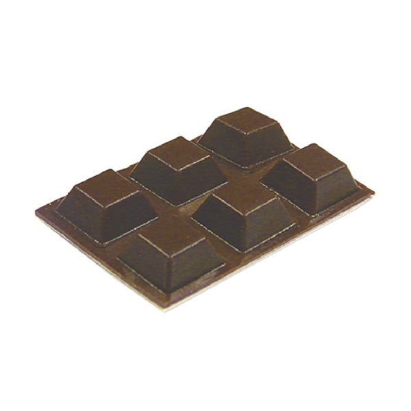 Richelieu F32038TV Self Adhesive Vinyl Bumpers, 1/2", Brown