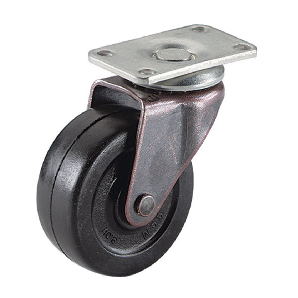 Richelieu America F24416TV Soft Rubber Wheel Caster, 2", Black