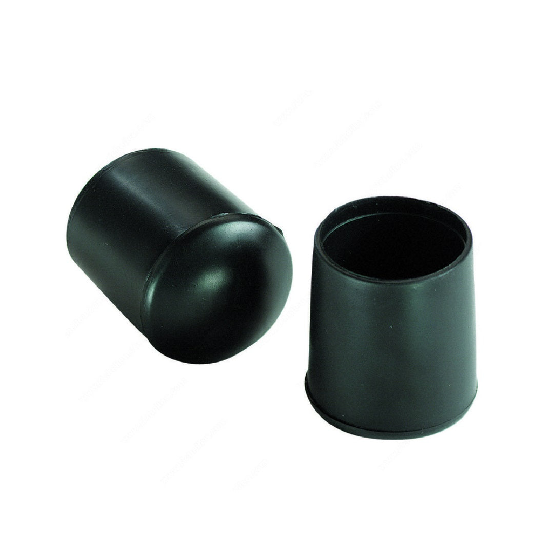 Richelieu America F32040TV Vinyl Leg Tips, 1/2", Black