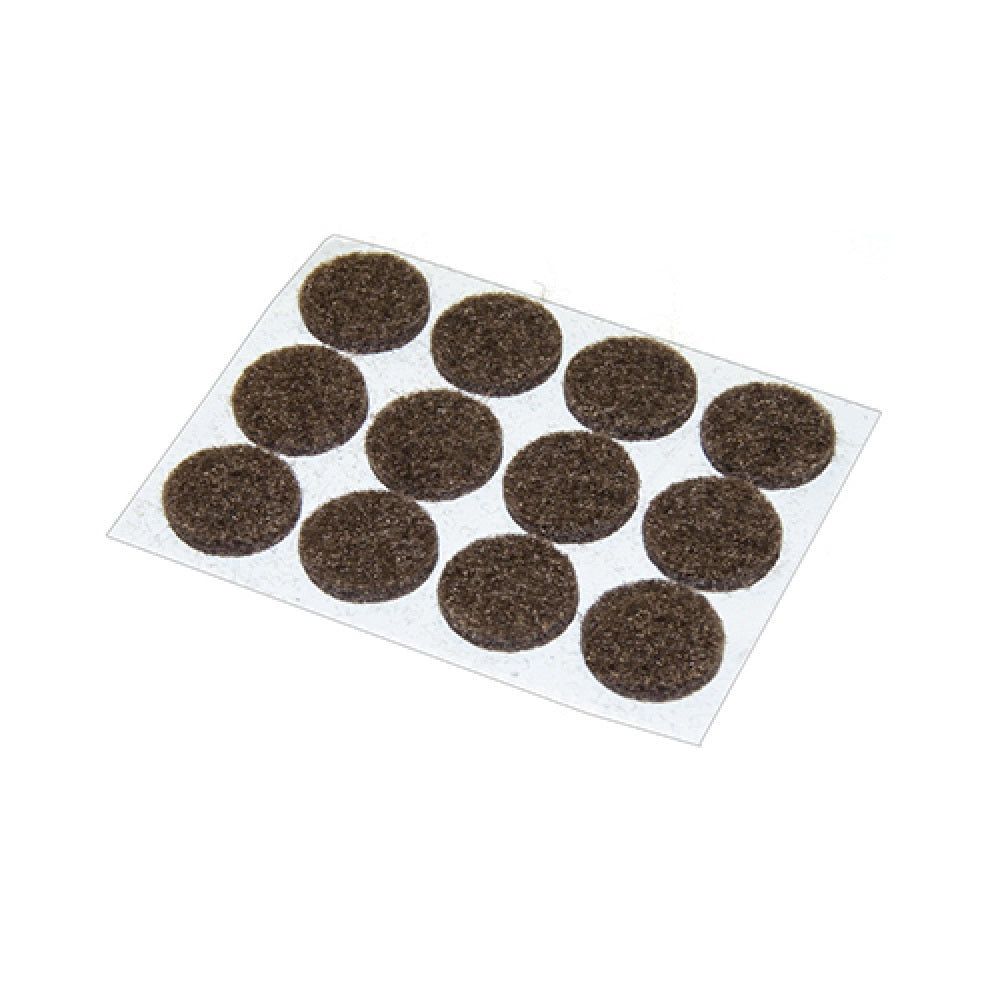 Richelieu 23149TV Self Adhesive Felt Pads, 1/2", Brown