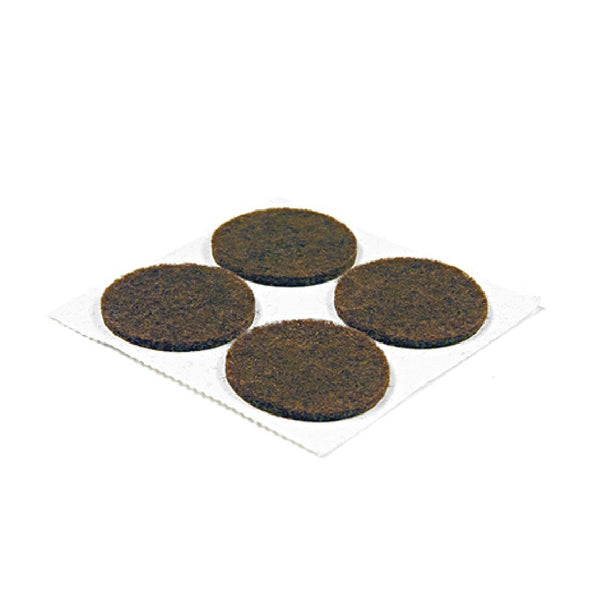 Richelieu America 23151TV Self Adhesive Felt Pads, 1", Brown