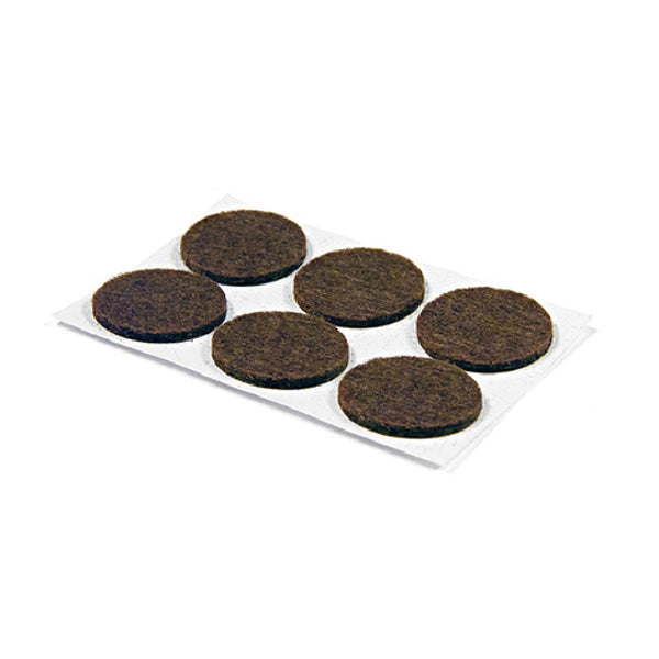 Richelieu 23150TV Self Adhesive Felt Pads, 3/4", Brown