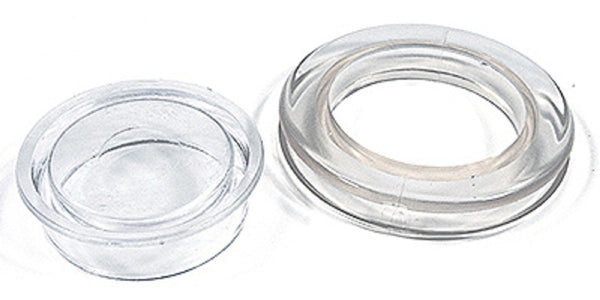 Richelieu 22954 Pro-Tec Plastic Umbrella Ring Cap Set, Clear, 1-7/8 Inch To 2-1/4 Inch