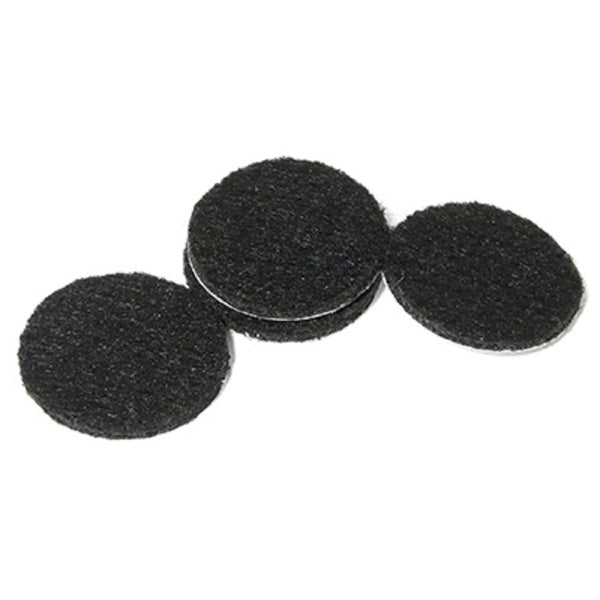 Richelieu 93669TV TruGuard Round Self-Adhesive Felt Pads, Black