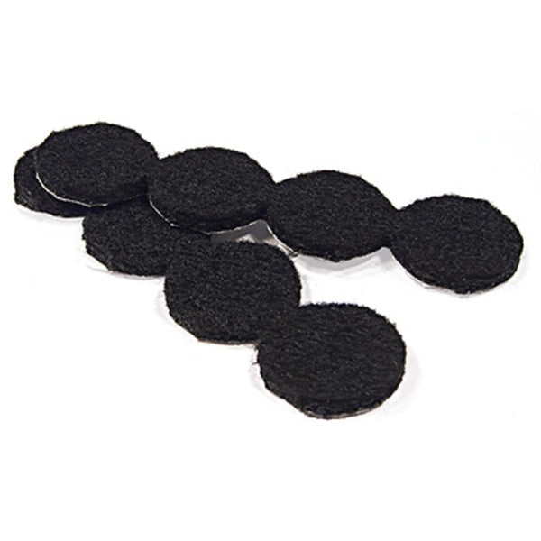 Richelieu 93625TV TruGuard Round Self-Adhesive Felt Pads, 1", Black