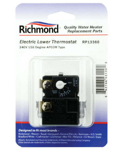 Richmond RP13360 Electric Thermostat, 110 to 160 deg F