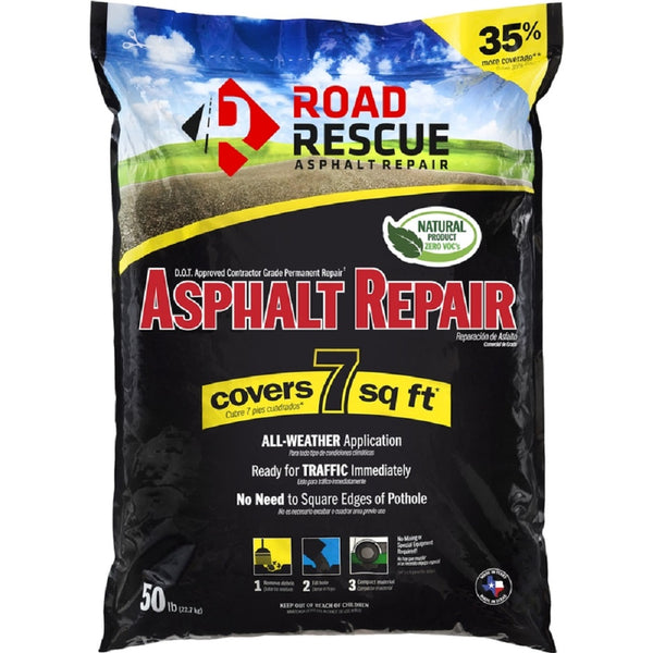 Road Rescue AP-50  Asphalt Repair, 50 Lb, Black
