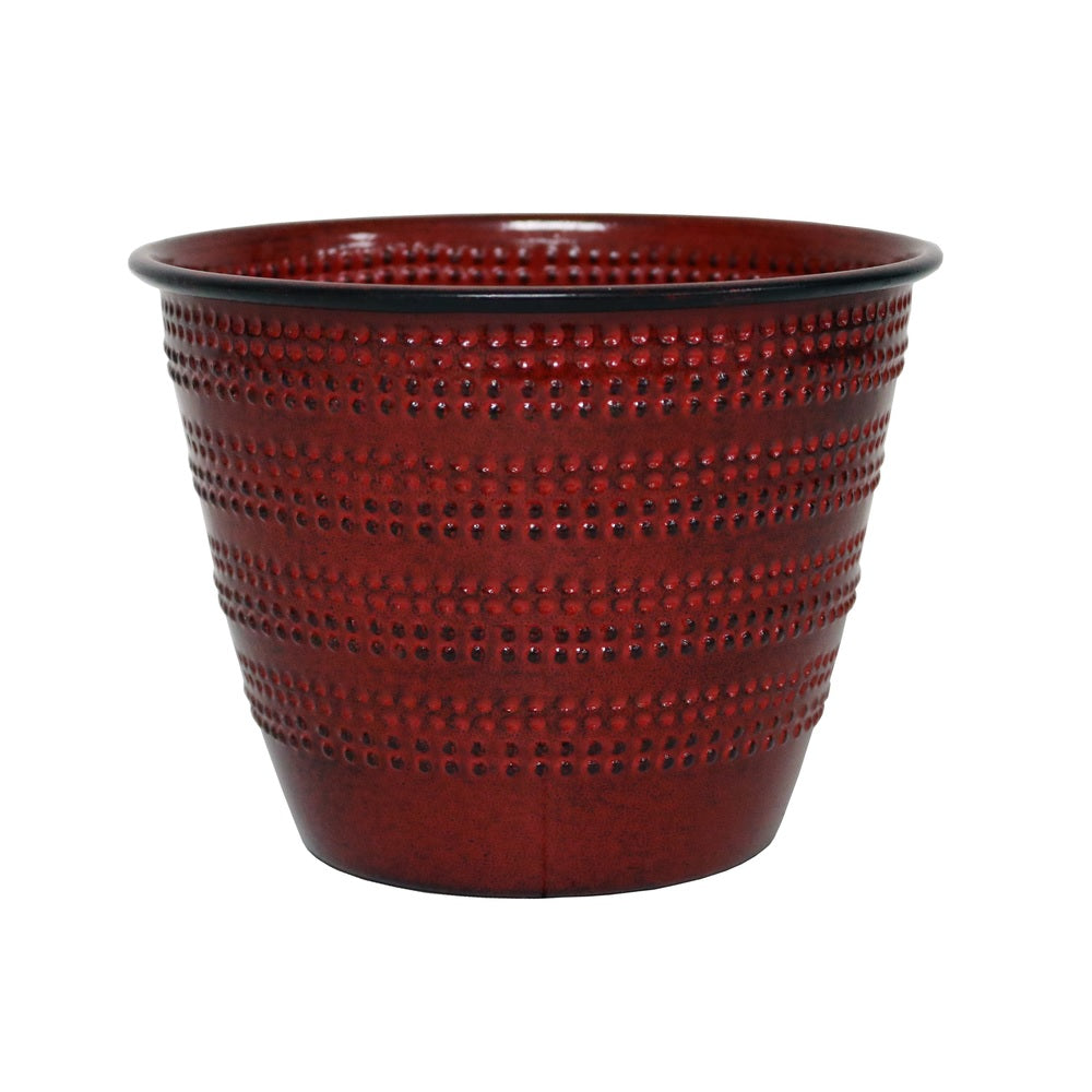 Robert Allen MPT01579 Cobblestone Planter, Sangria Red