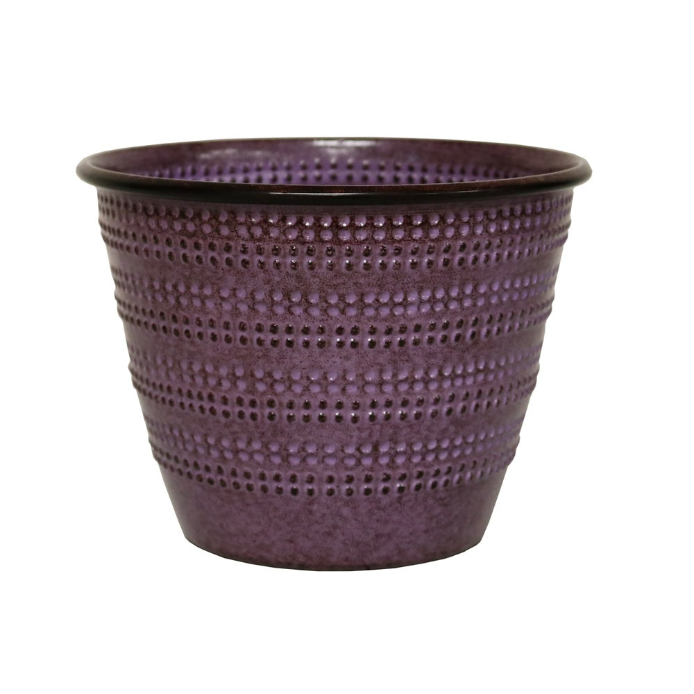 Robert Allen MPT01580 Cobblestone Planter, Plum