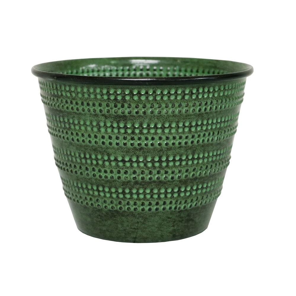 Robert Allen MPT01582 Cobblestone Planter, Kale Green