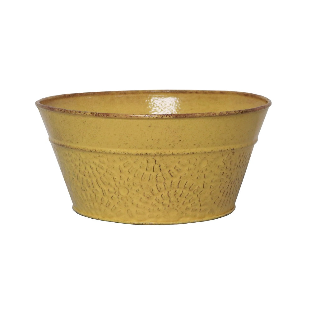 Robert Allen MPT02020 Cove Bowl Planter, Sunflower Yellow