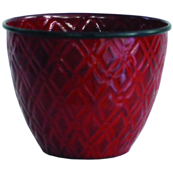 Robert Allen MPT01399 Diamond Planter, Sangria Red
