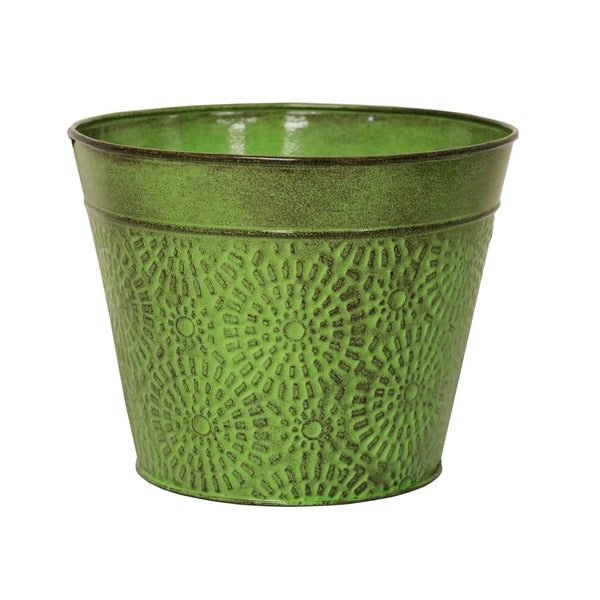 Robert Allen MPT02016 IronStone Cove Planter, Sweet Pea Green