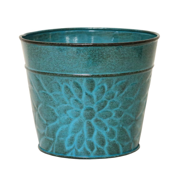 Robert Allen MPT02011 IronStone Laurel Planter, Lagoon Blue