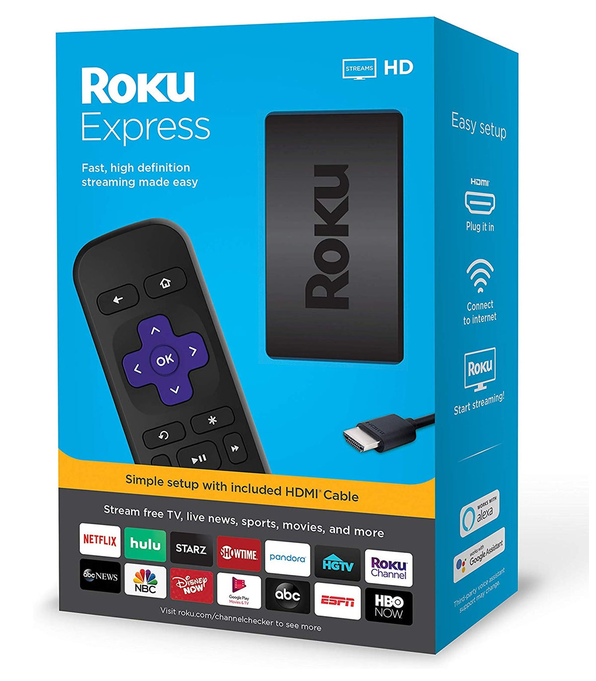Roku Express 3930R HD Streaming Media Player