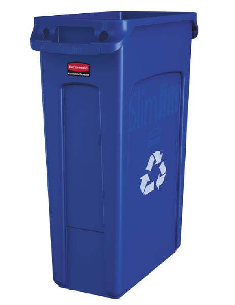 Rubbermaid FG354007BLUE Recycling Container, 23 Gallon, Blue