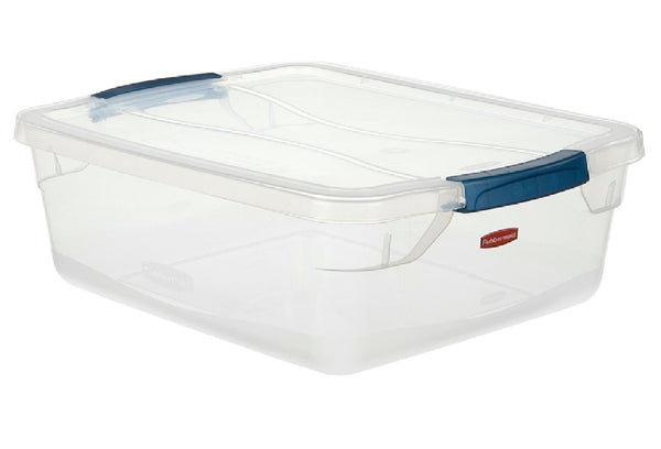 Rubbermaid RMCC160000 Clever Store Storage Container, Plastic, Clear, 15 Qt