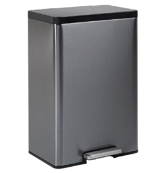 Rubbermaid 2112520 Step-on Trash Can, Grey, 12 Gallon