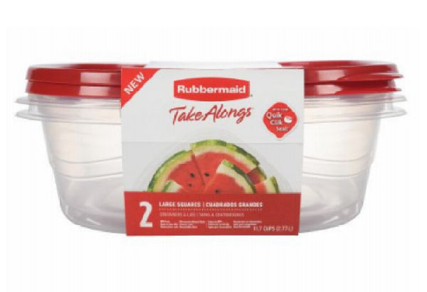 Rubbermaid 2075789 TakeAlong Food Storage Containers, 11.7 Cup