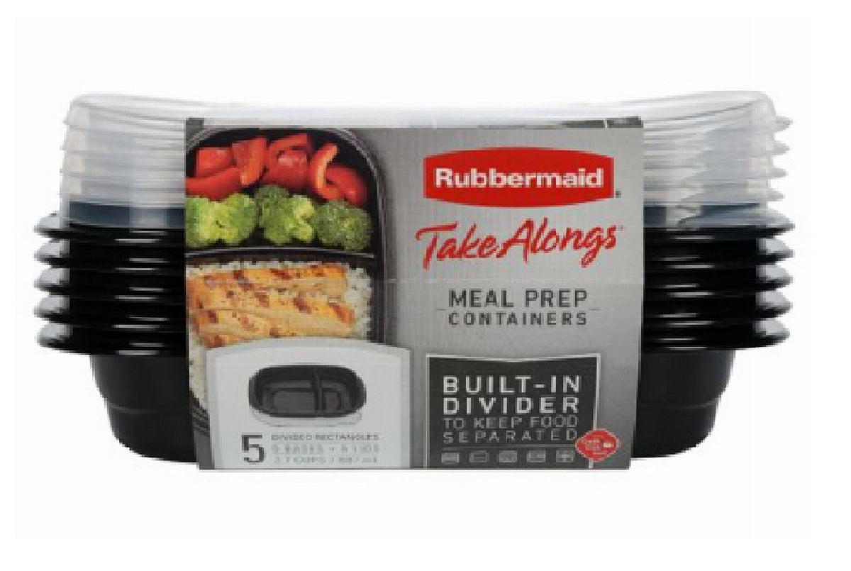 Rubbermaid 2042882 TakeAlong Meal Prep/Store Food Containers, Plastic