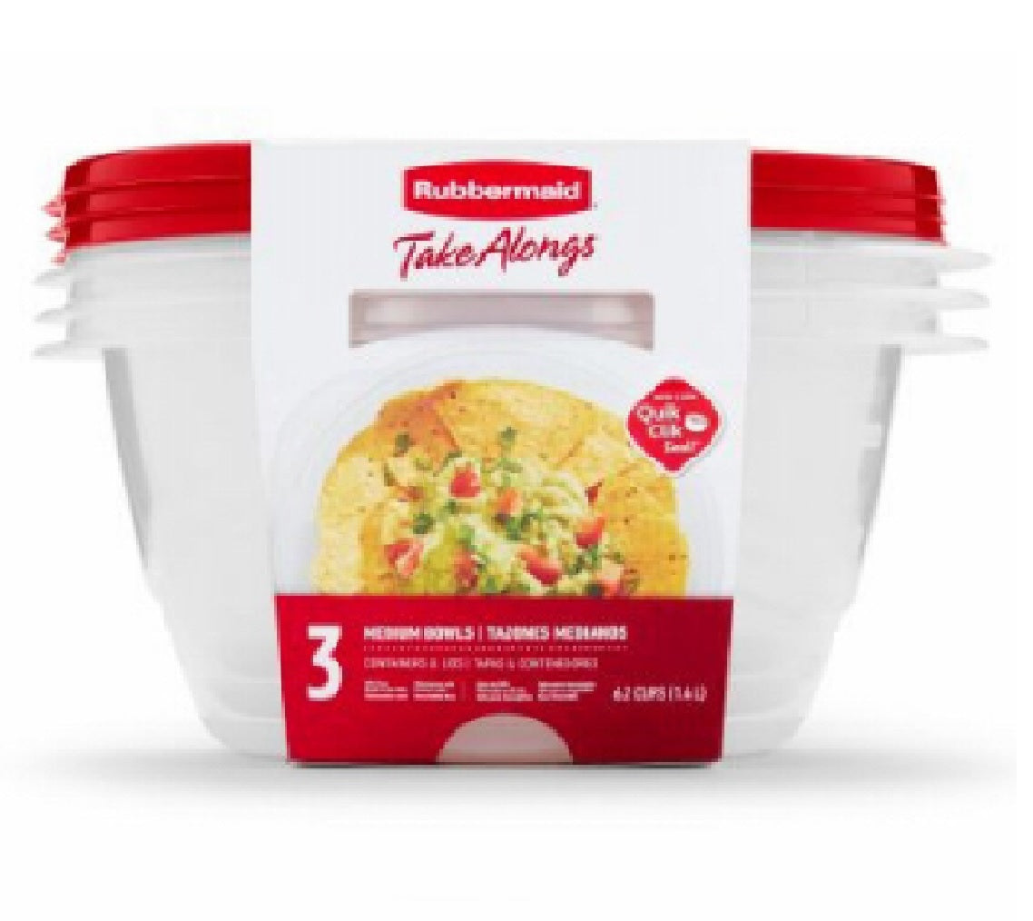 Rubbermaid 2086706 TakeAlongs Food Storage Containers, 6.2 Cup