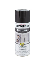 Rust-Oleum 7220-830 Stops Rust Textured Spray Paint, 12 Oz, Black