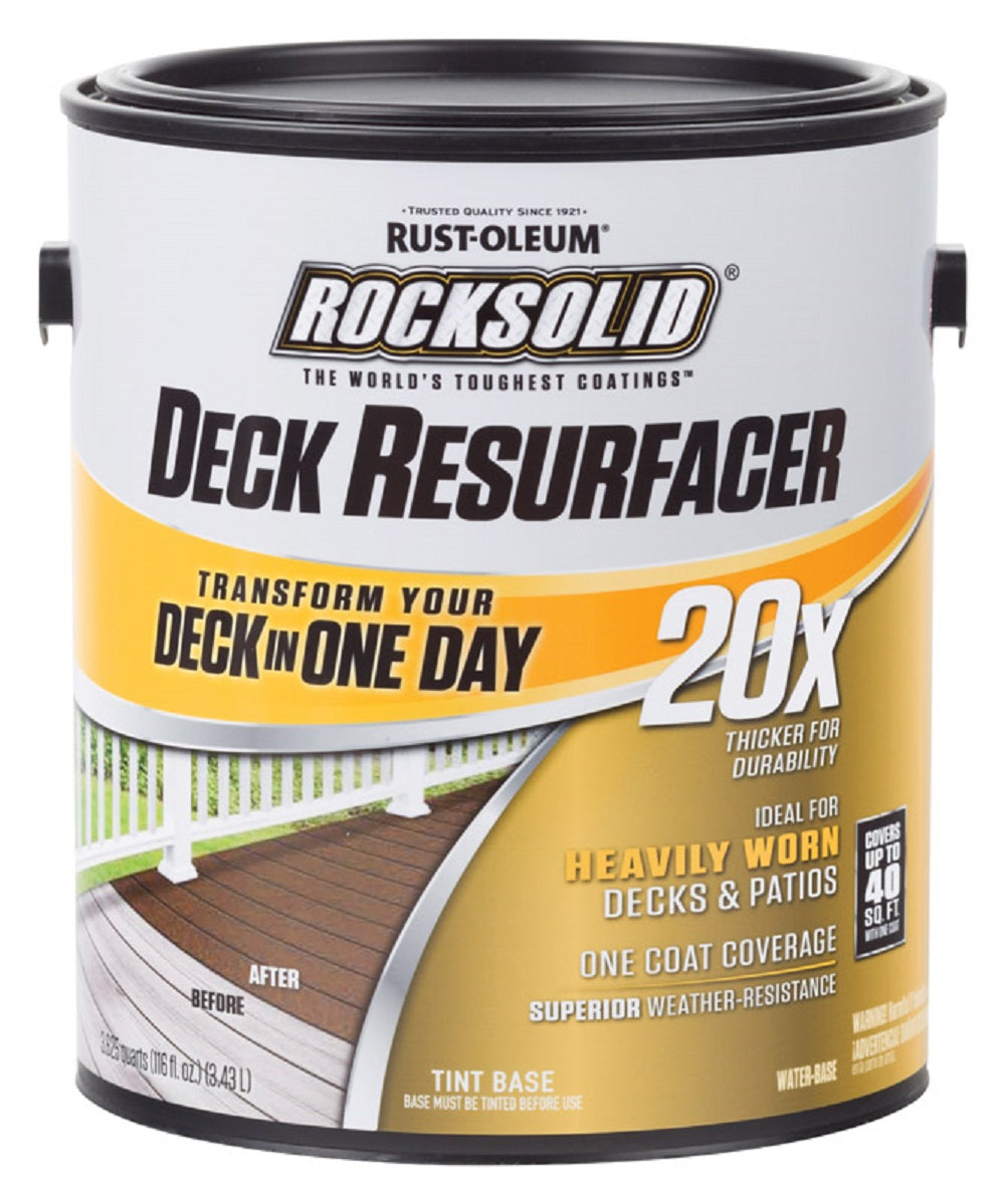 Rust-Oleum 300081 RockSolid 20x Deck Resurfacer, Tint Base, 1-Gallon