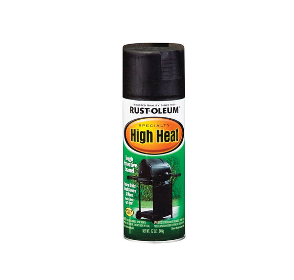 Rust-Oleum® 7778-830 Specialty High Heat Spray Paint, 12 Oz, Bar-B-Que Black