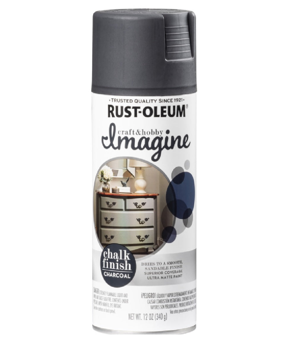 Rust-Oleum 353739 Charcoal Chalk Spray Paint, 12 Ounce