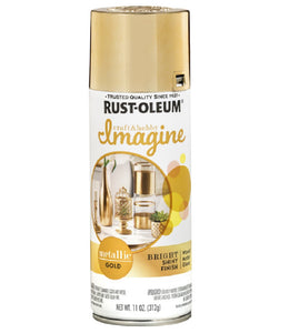 Rust-Oleum 355100 Craft & Hobby Imagine Metallic Spray Paint, Gold, 11 Ounce