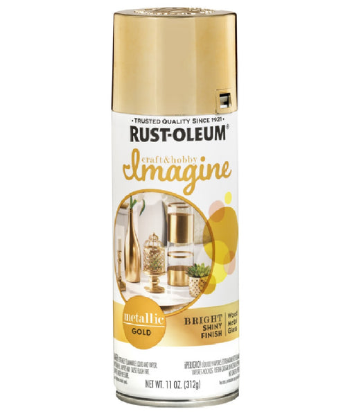 Rust-Oleum 355100 Craft & Hobby Imagine Metallic Spray Paint, Gold, 11 Ounce