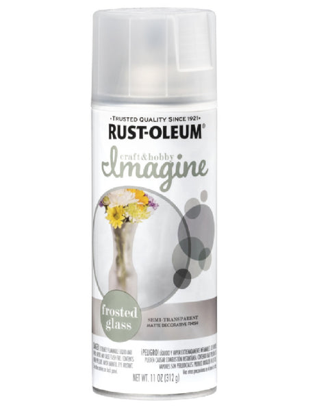 Rust-Oleum 354049 Craft & Hobby Imagine Spray Paint, Frosted Glass, 11 Ounce