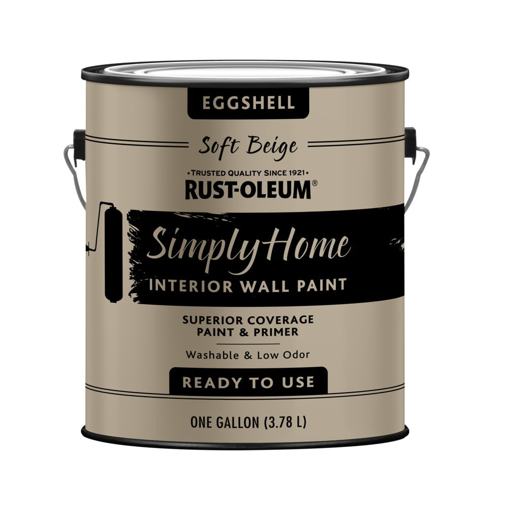 Rust-Oleum 332118 Eggshell Interior Wall Paint, Soft Beige