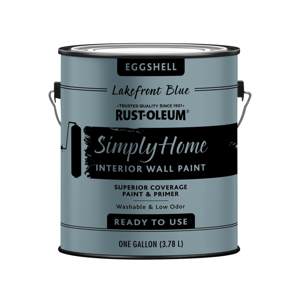 Rust-Oleum 332144 Eggshell Interior Wall Paint, Lakefront Blue