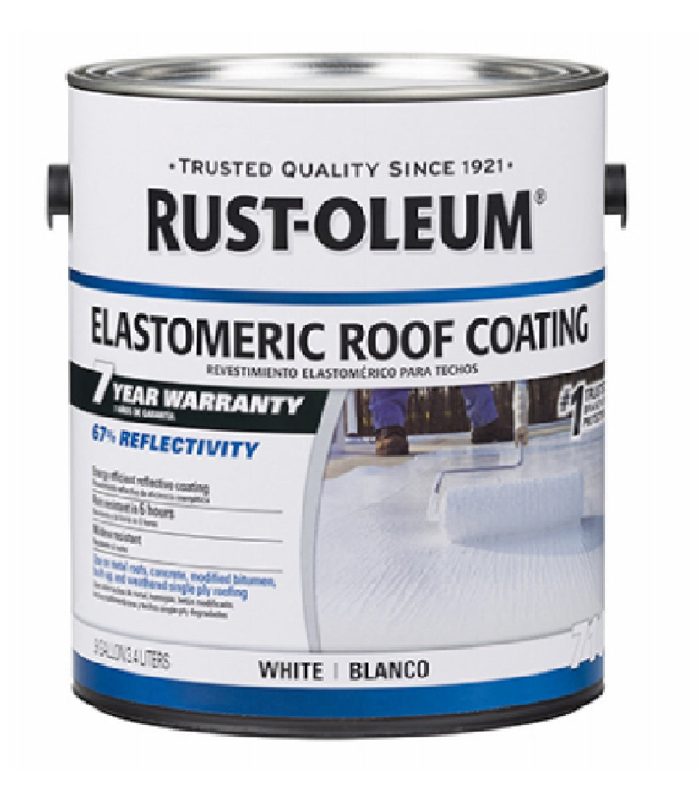 Rust-Oleum 301904 Elastomeric Roof Coating, White, Gallon