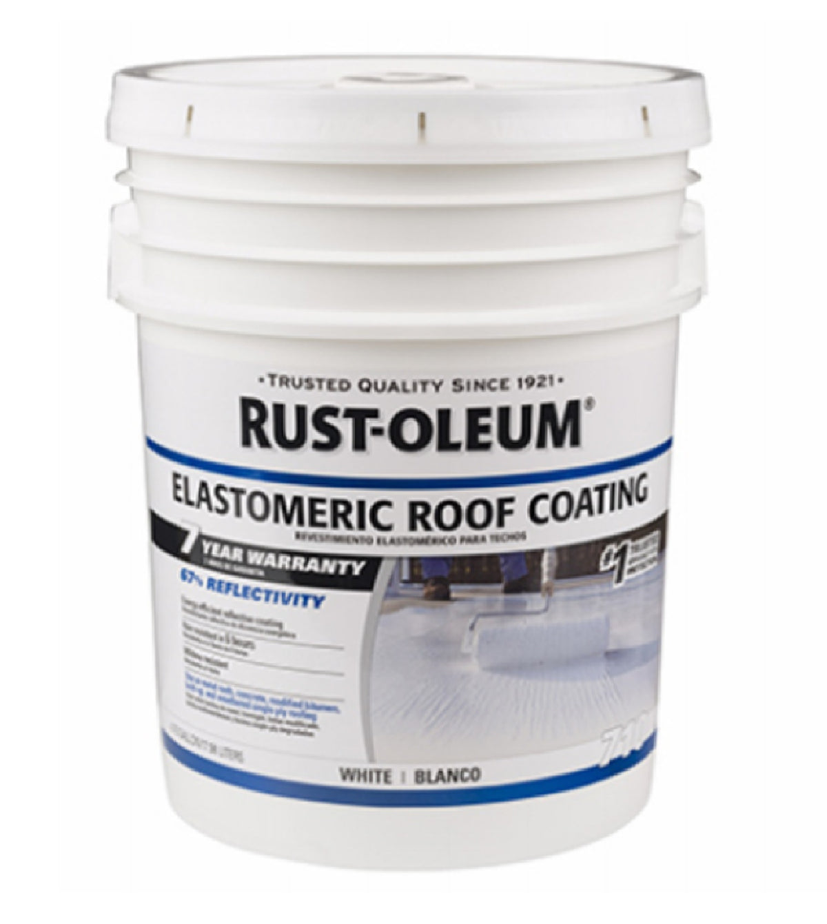 Rust-Oleum 301994 Elastomeric Roof Coating, White, 5 Gallon