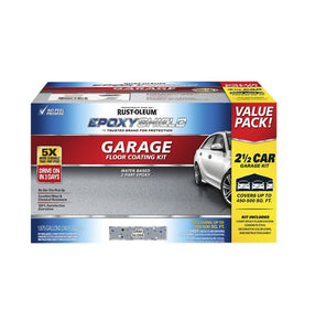 Rust-Oleum 251870 EpoxyShield Garage Floor Coating Kit, Grey Gloss
