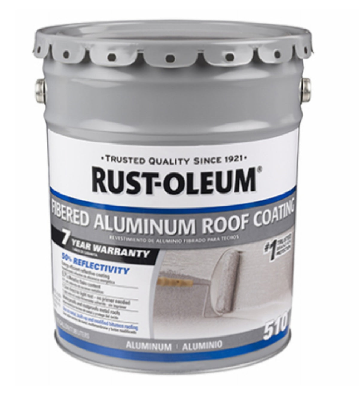 Rust-Oleum 301997 510 Fibered Aluminum Roof Coating, 5 Gallon