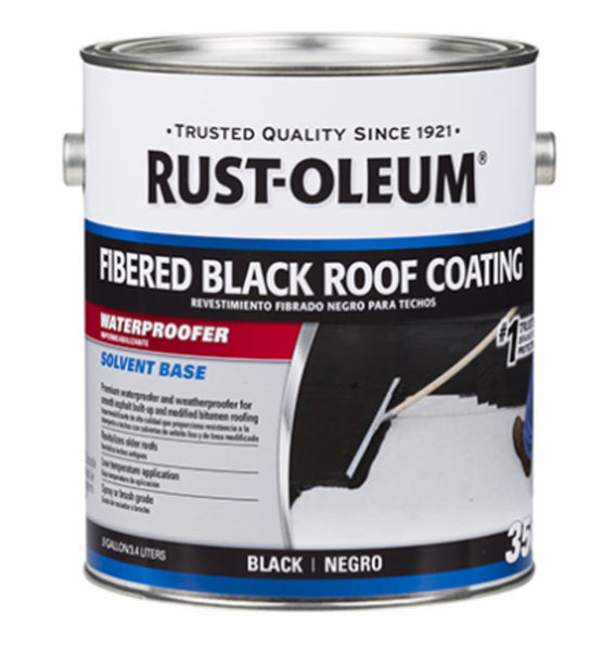 Rust-Oleum 301909 Fibered Black Roof Coating, Black, Gallon
