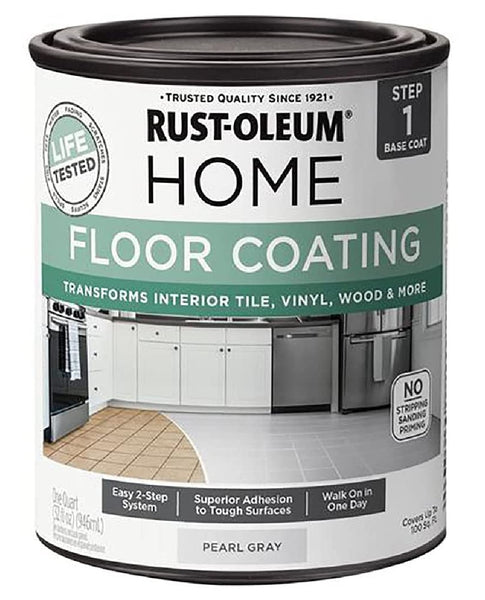 Rust-Oleum 358874 Floor Coating Base Coat, Pearl Gray