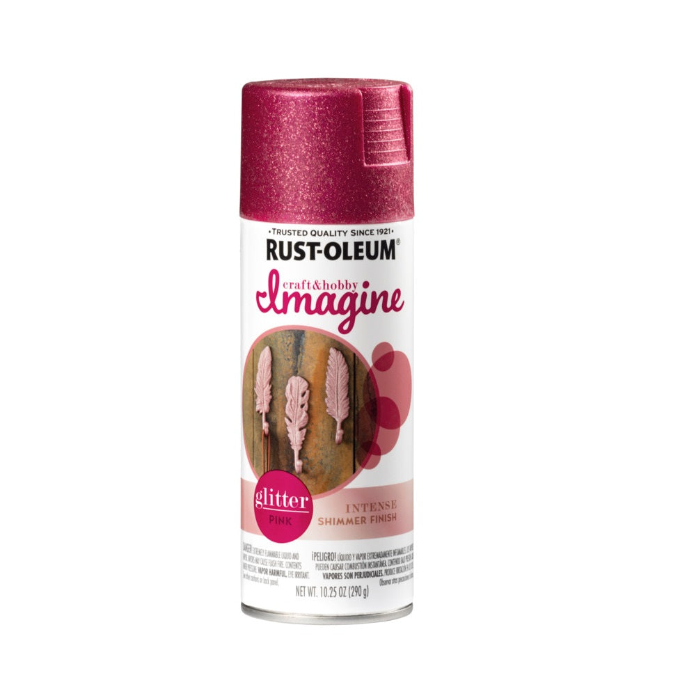 Rust-Oleum 345703 Glitter Spray Paint, Pink