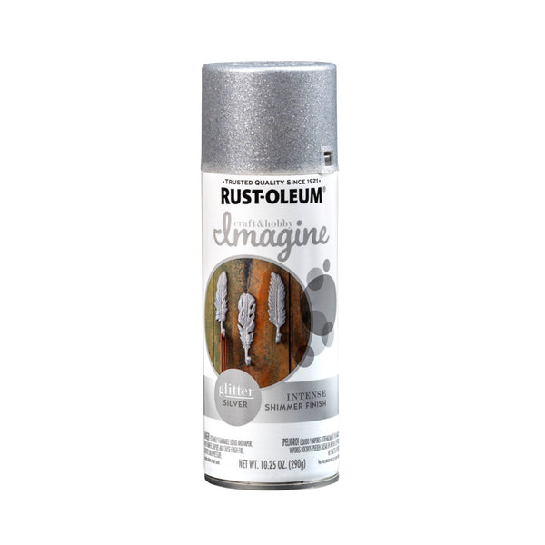 Rust-Oleum 345702 Glitter Spray Paint, Silver