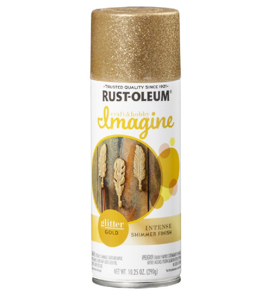 Rust-Oleum 345701 Gold Glitter Spray Paint, Gold
