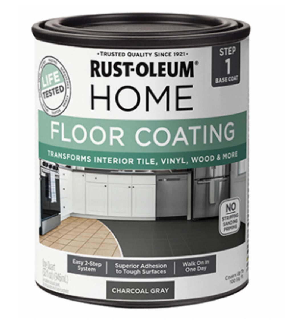 Rust-Oleum 365928 Home Floor Coating, Charcoal Gray