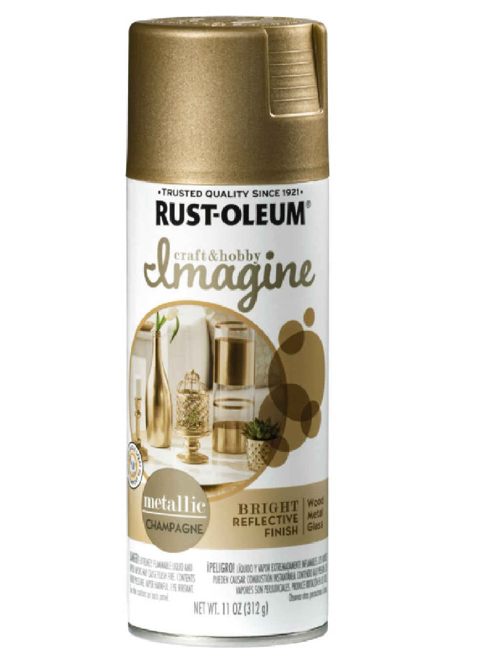 Rust-Oleum 354080 Metallic Spray Paint, Champagne