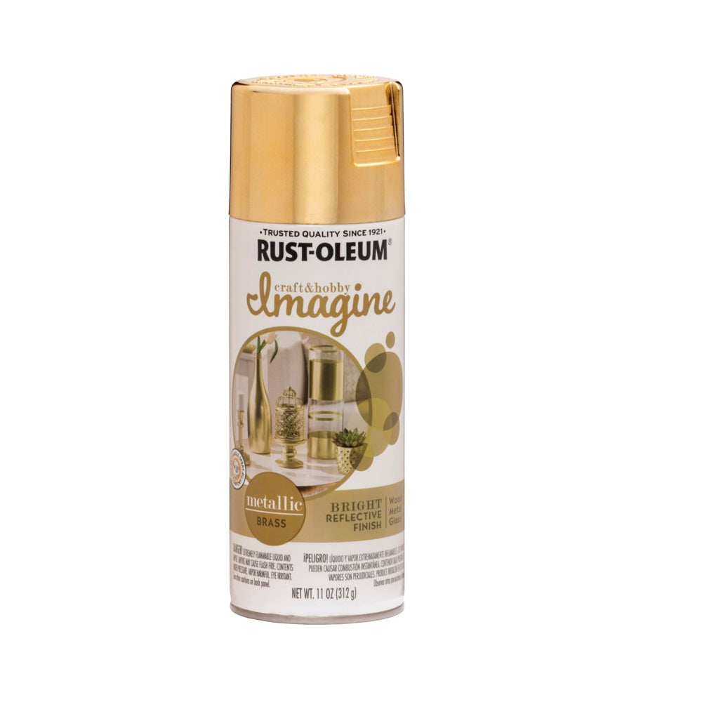 Rust-Oleum 353723 Metallic Spray Paint, Brass