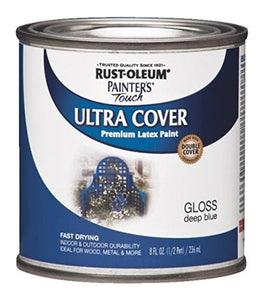 Rust-Oleum 224423 Multipurpose Latex Paint 1/2 Pt, Deep Blue