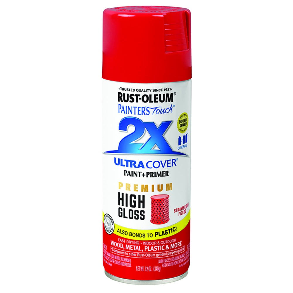 Rust-Oleum 331180 Painter's Touch 2X Premium High-Gloss Spray Paint, 12 Oz
